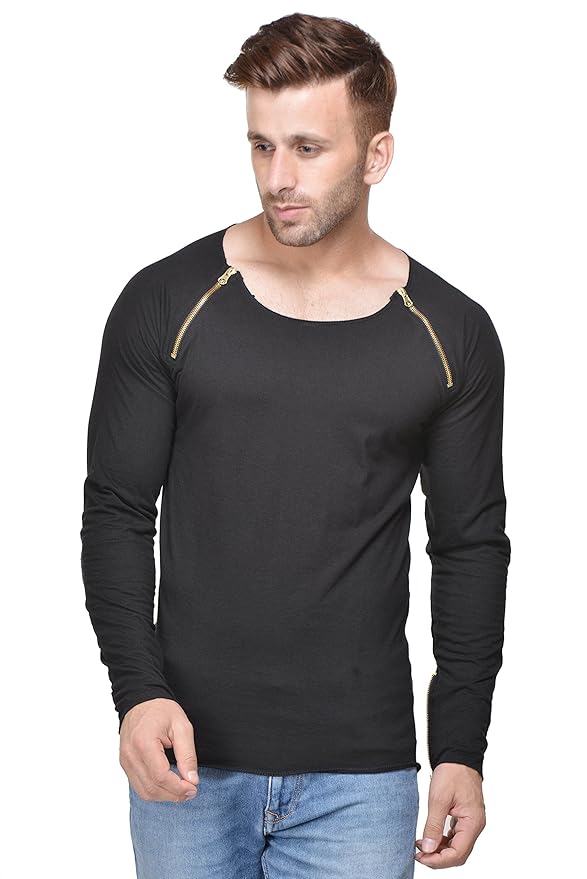 Buy Men's Boat Neck Cotton TShirt(Pack of 1)_ at Amazon.in