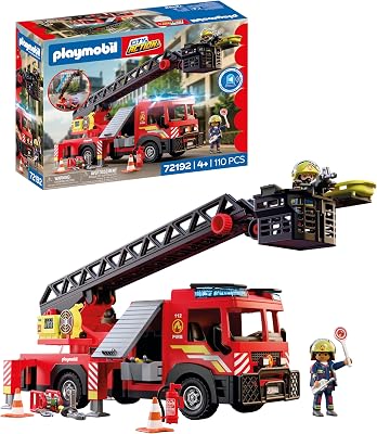 | City Action | Feuerwehr‑Leiterfahrzeug | Einsatzfahrzeug mit 63‑cm‑Leiter, Licht & Sound, Rettungsausrüstung & viel Zubehör | Für Kinder ab 4 Jahren | 72192