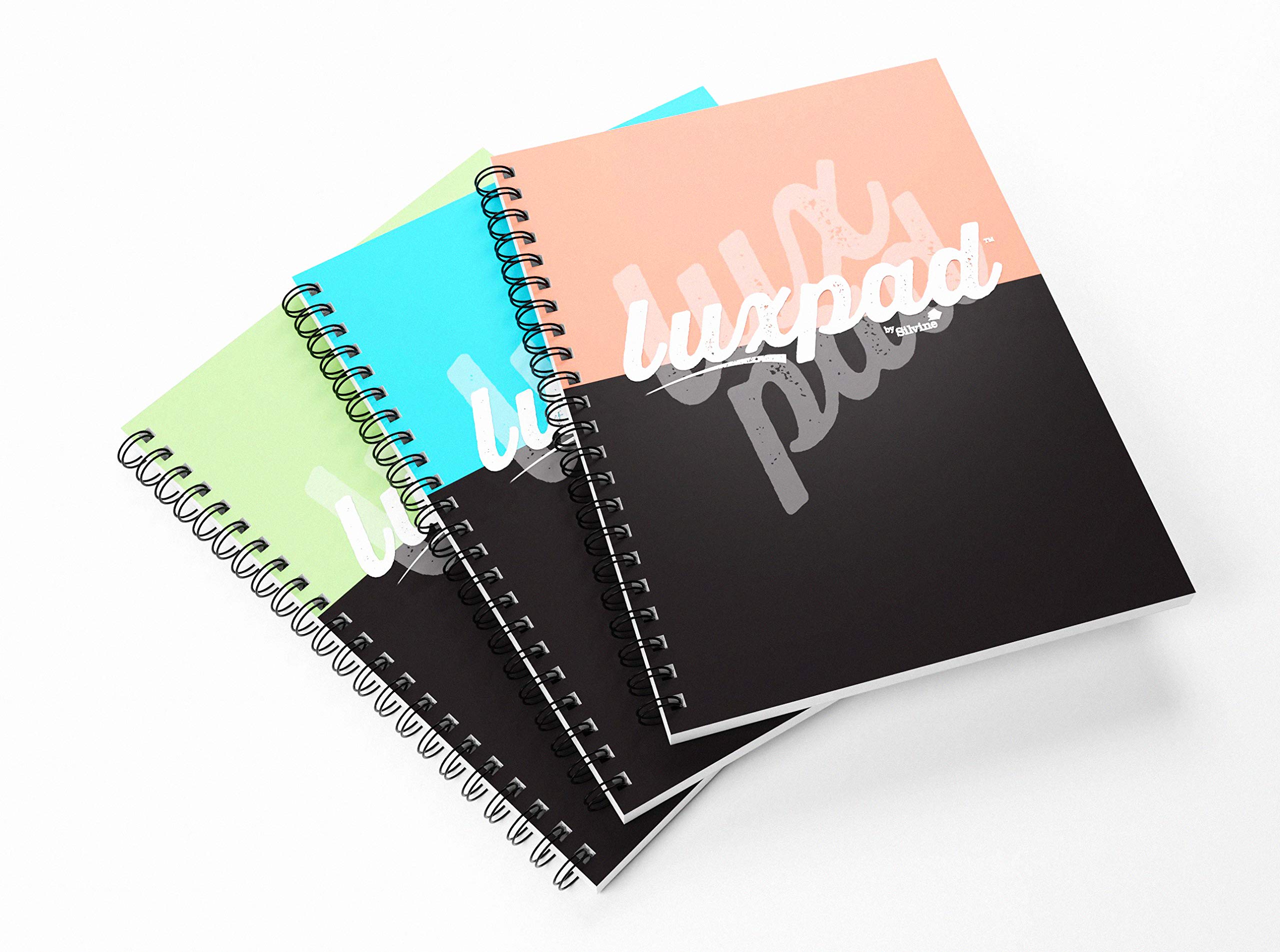 Silvine Luxpad Fashion A4+ Flexi Notebook - 5mm Dot Grid (200 Pages) Mixed Pack of 3