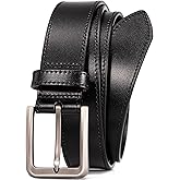 WOLFANT Men's 35mm Dress Casual Belt,100% Italian Full Grain Real Solid Leather
