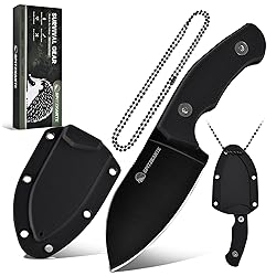 SPITZKANTE 5.5" Tactical Neck Knife P-DA, Mini EDC