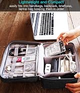 HCFGS Travel Cable Organiser Bag Electronics Accessories Case Black Universal view 3