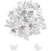 UNICRAFTALE About 100pcs Butterfly Pattern Charms Stainless Steel Pendant Metal Charm 1mm Small Hole Butterfly Pendants for Jewelry Making DIY Crafting