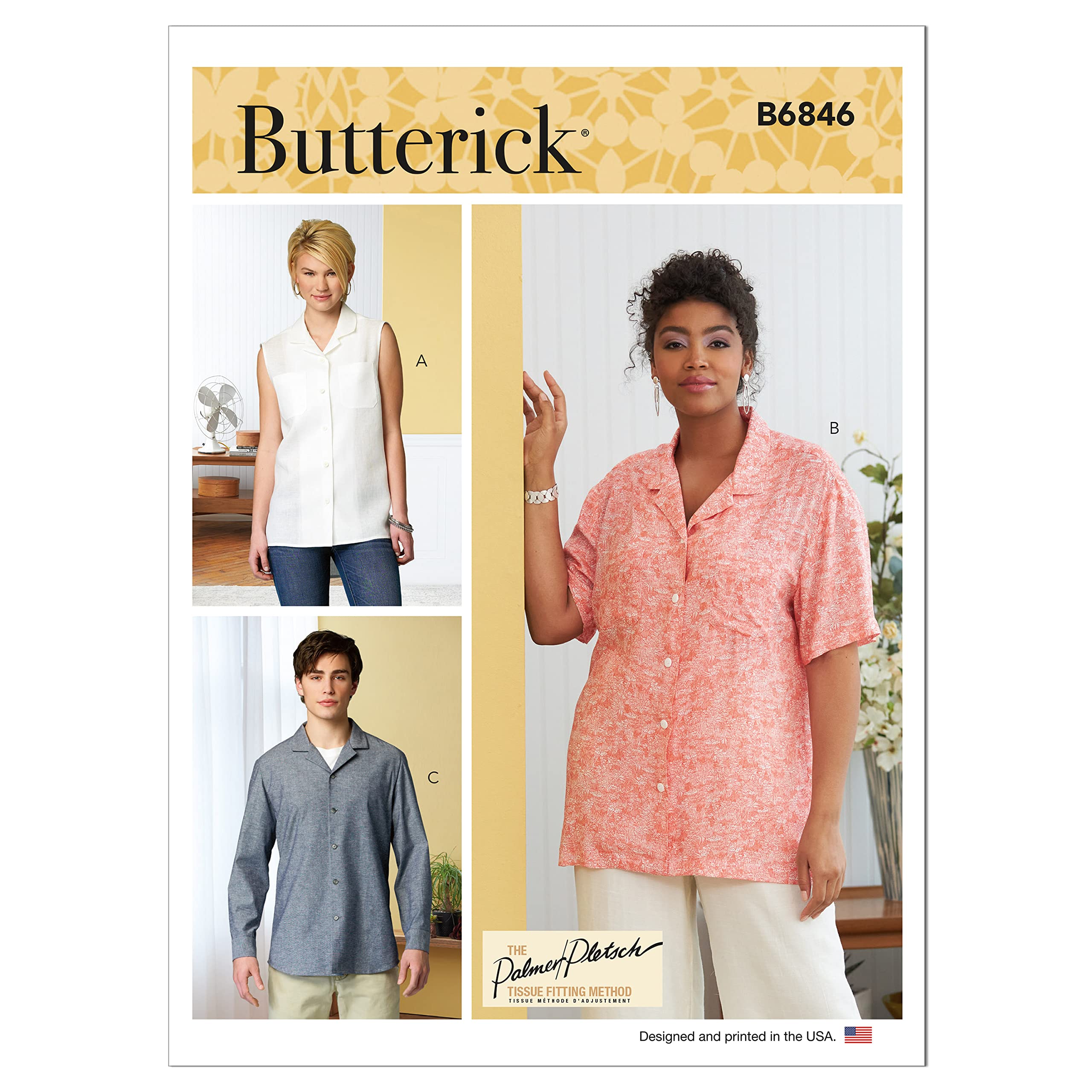 Butterick B6846XN Unisex TOP/Vest XN (XL-XXL-XXXL)