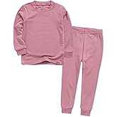 VAENAIT 6M-12Y Toddler Toddler Kids Toddler Girls Boys Soft Comfy Modal Tencel Solid Raglan Sleepwear Pajamas Pjs 2pcs Set