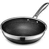 HexClad Hybrid Nonstick 10-Inch Wok, Stay-Cool Handle, Dishwasher-Friendly, Oven-Safe Up to 900°F, Induction Ready, Compatible with All Cooktops