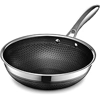 HexClad Hybrid Nonstick 10-Inch Wok, Stay-Cool Handle, Dishwasher and Oven Safe, Compatible with All Cooktops, Induction Read