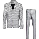 Westmall Men's 70s Disco Outfits Rainbow Suit Sequin Slim Prom Party Costume Halloween