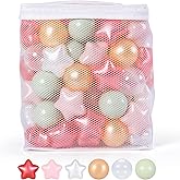 TRENDPLAY Star Ball Pit Balls 50 100 200 500 for Toddlers - Ball Pit Ball Shapes for Boys Girls Fun, Birthday Party, Christmas Decoration