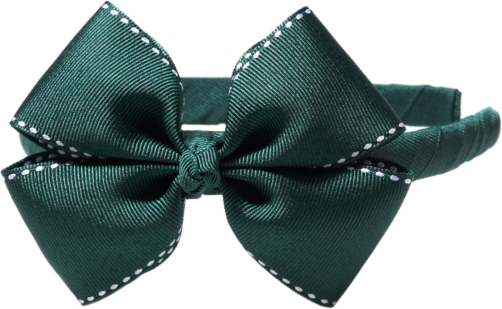 Girls"Sara" Stitched Grosgrain Bow Headband