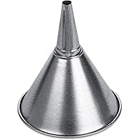 WirthCo 94471 Funnel King 1 quart, 6" Center Spout Funnel with Removable Brass Strainer Screen., Galvanized, General Purpose
