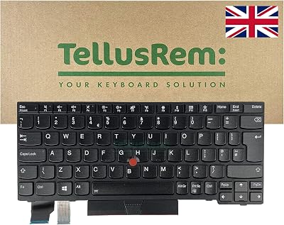TellusRem UK Backlit Keyboard for Lenovo Thinkpad X280 X390 X395 - New