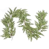 Artiflr 6FT Pine Christmas Garland, Artificail Greengery Garland Indoor Outdoor Garden Gate Home Decoration for Winter Holiday New Year Decor
