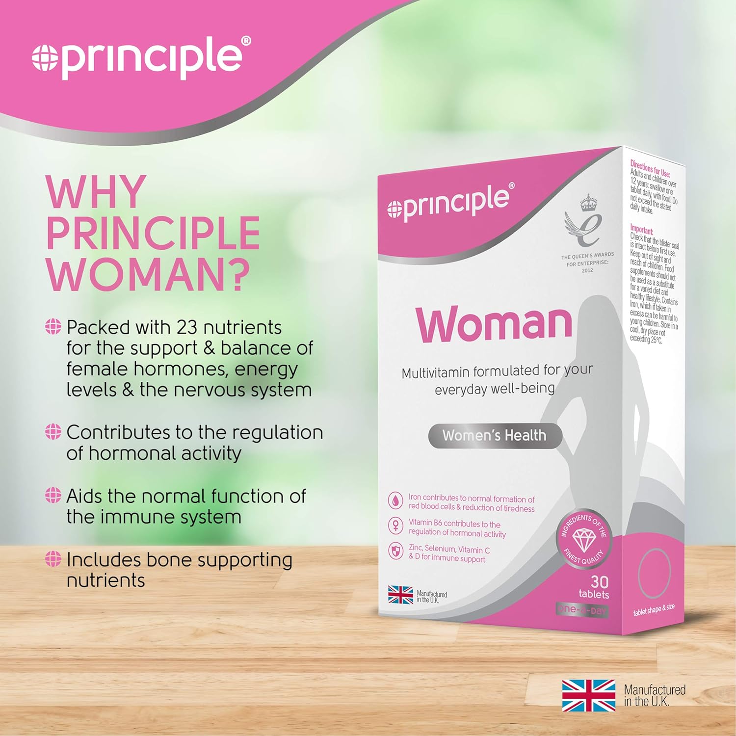 Principle Woman Woman’s Multivitamin 30 Tablets One a Day