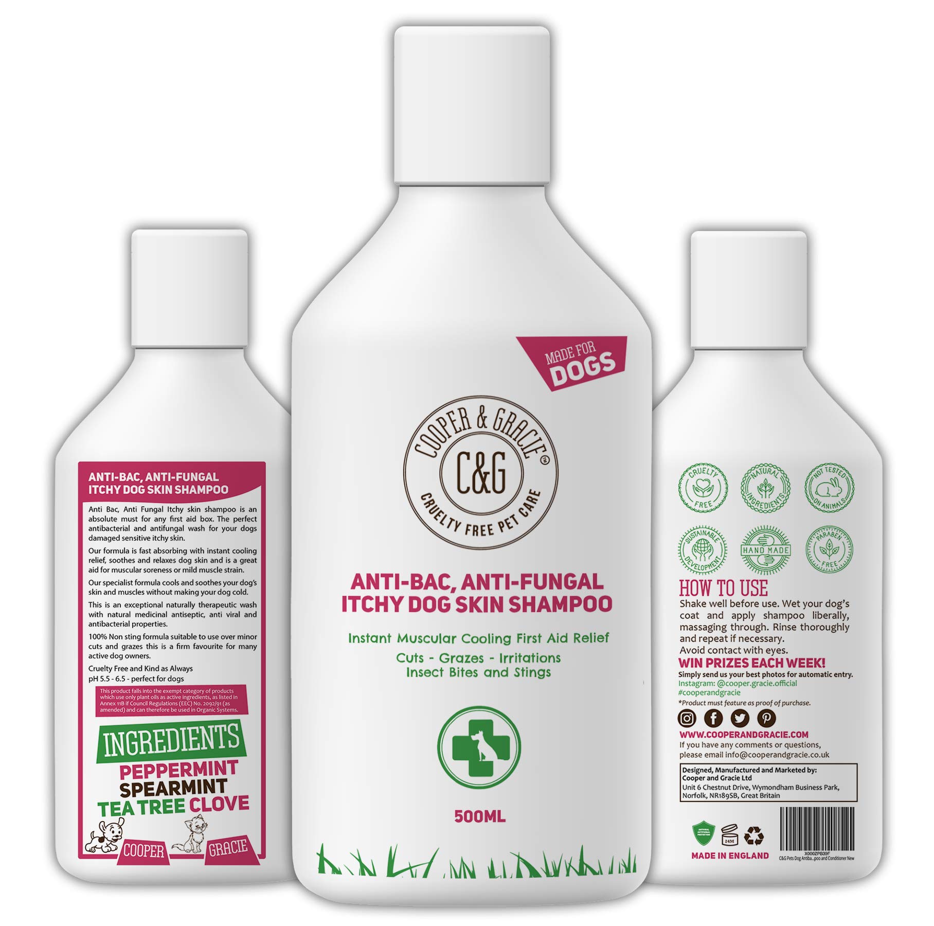 C&G Pets Dog Shampoo For Itchy Skin Antibacterial And Antifungal