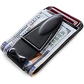 Geneva Black Matte MoneyClamp® with Wallet, The Only Money Clip that Never Loses Its Grip, Forever Warranty