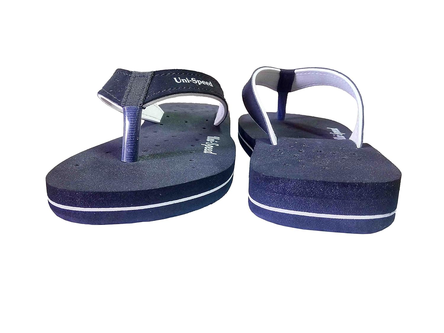 unispeed women's diabetic care + super soft flip-flops (black orthopedic slippers)