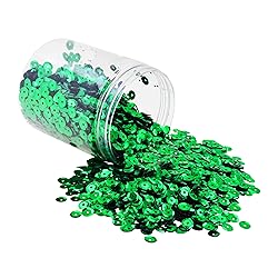 Mandala Crafts 20000 Dark Green Sequins for Crafts