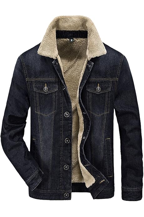 denim jacket with fleece collar
