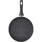 Lorren Home Trends 9.5 Inch Nonstick Frying Pan, Ceramic Coated, Heat-Resistant Handle, Induction Compatible, Dark Grey