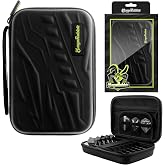 MageRabbit Dart Case for 6 Complete Darts - Wallet Case, Compact Storage for Tips, Shafts and Flights - Portable Dart Accessories Organizer (Black)
