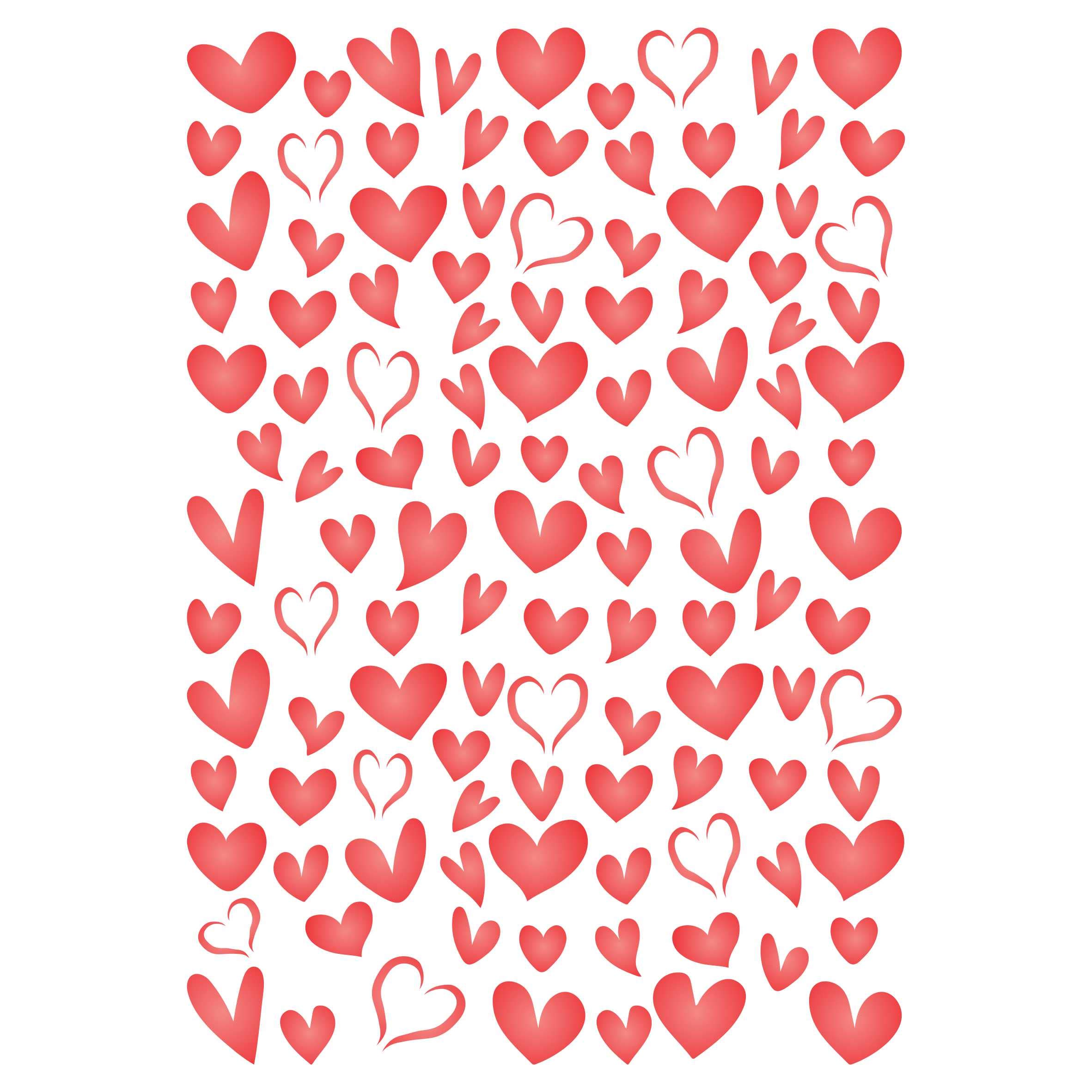 Hearts Layering Stencil, 11.43 x 16.51 cm - Layering Stencil use to add Texture and Design to Mixed Media Backgrounds