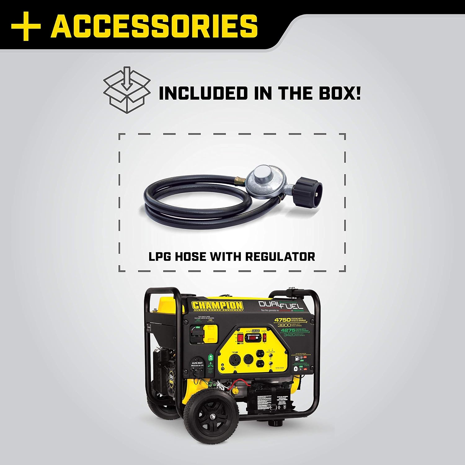 Champion Power Equipment 76533 4750/3800-Watt Dual Fuel RV Ready Portable Generator with Electric Start : Garden & Outdoor