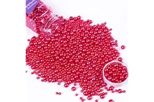 COBAKEY Christmas Red Sprinkles for Cookies 3.52 ounce Edible Pearl Sugar Sprinkles for Cupcake Toppers Wedding Party Valentines Halloween Christmas Supplies