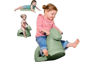 Nuby Rock 'N Ride Rocking Horse for Kids - Ride, Rock & Scoot Toy for Indoor & Outdoor Play - Balance & Coordination Development Toy - Ages 12+ Months - Green Horse