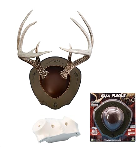 Taxidermist Woodshop Antler Mounting Kit – Black Walnut Shield Plaque With Cover & Rope | DIY Antler Display, Easy Assembly, Made In USA