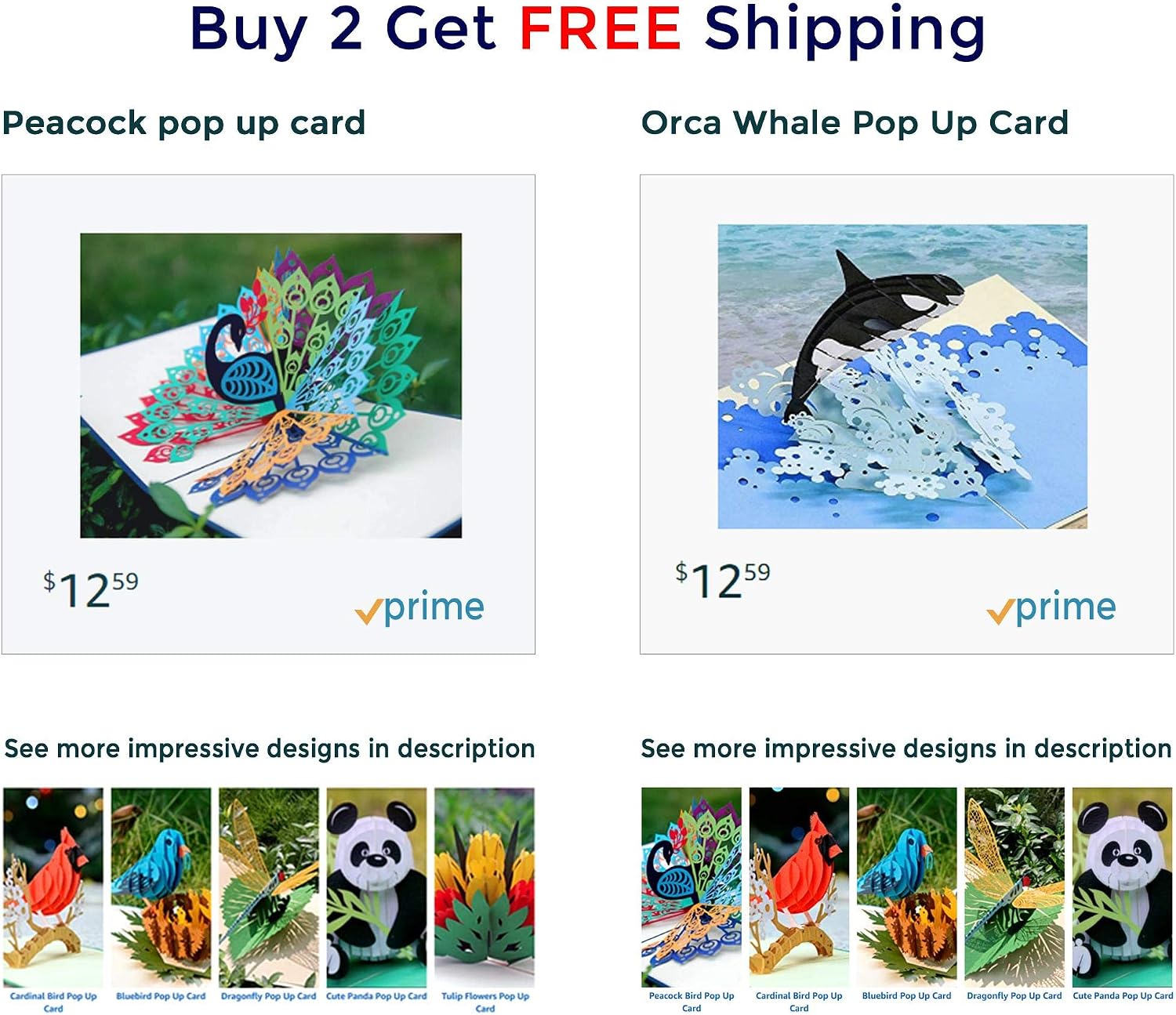 CUTPOPUP Orca Whale, Nephew Birthday Card, Birthday Cards for Men Birthday Cards for Women Daughter, Son, Kids, Nephew, Niece - Image 5