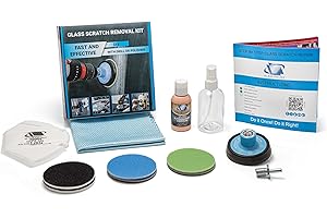 Glass Polish (3'') Glass Scratch Removal Kit for use with a Drill on All Glass Surfaces