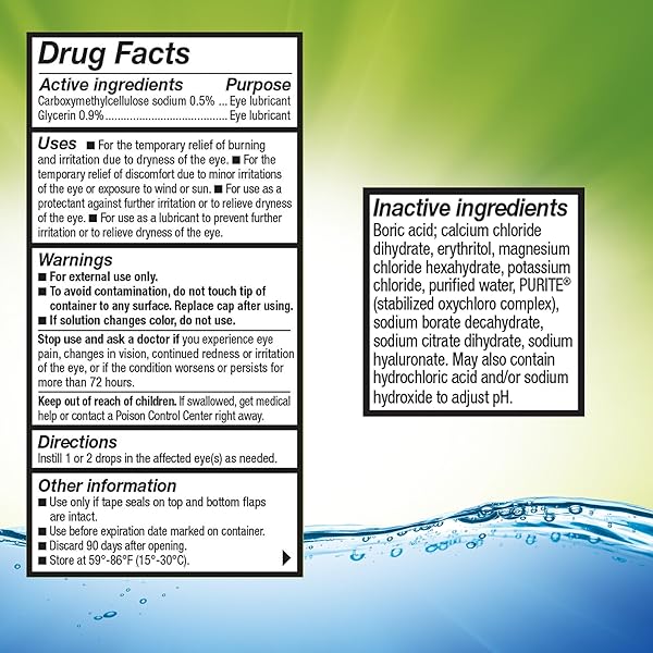 REFRESH RELIEVA LUBRICANT EYE DROPS FOR DRY EYES, 0.33 FL OZ STERILE