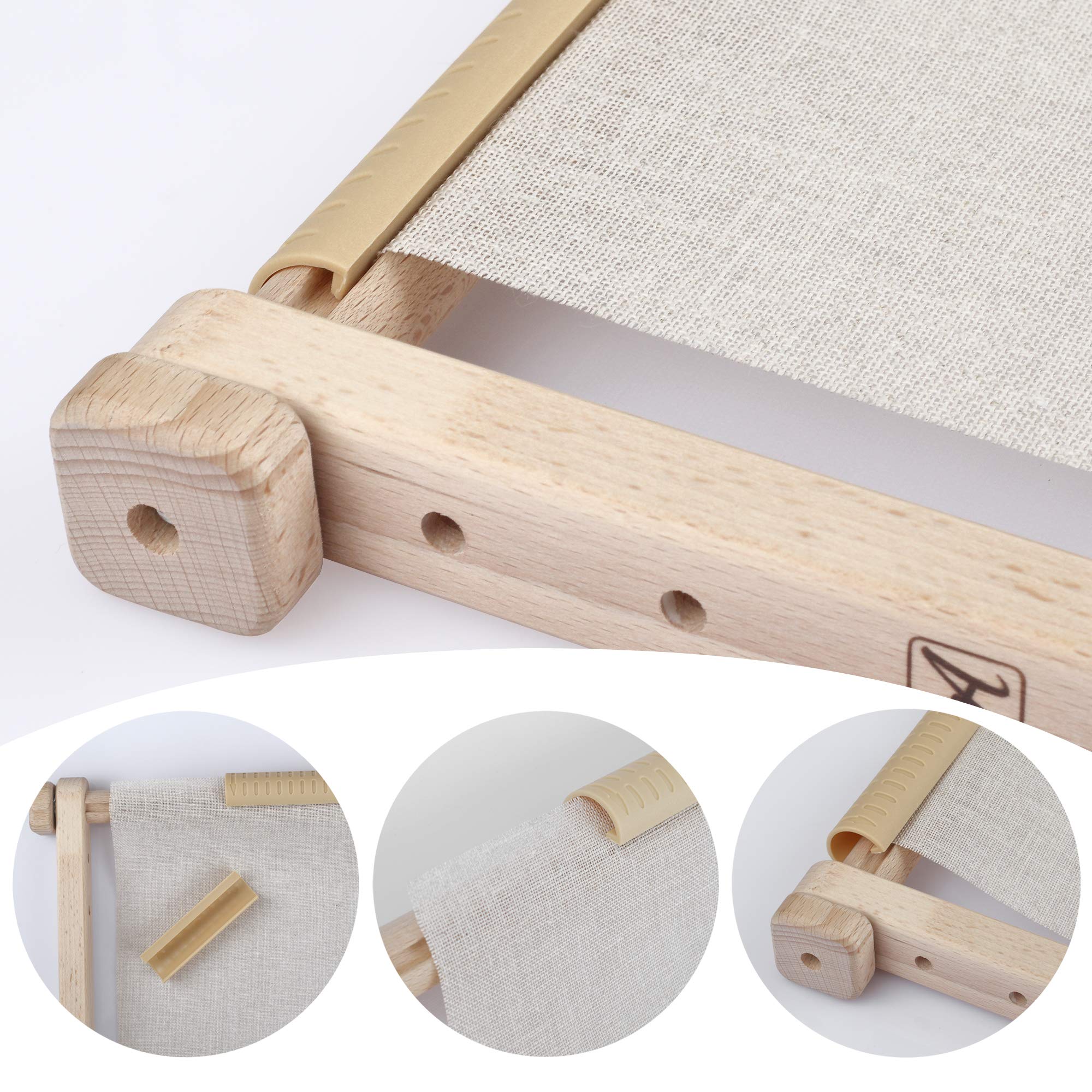 Arabeska Cross Stitch Scroll Frame Set with Plastic Clamps from Beech Hardwood Different Sizes (S/L/SE) (Special Edition)