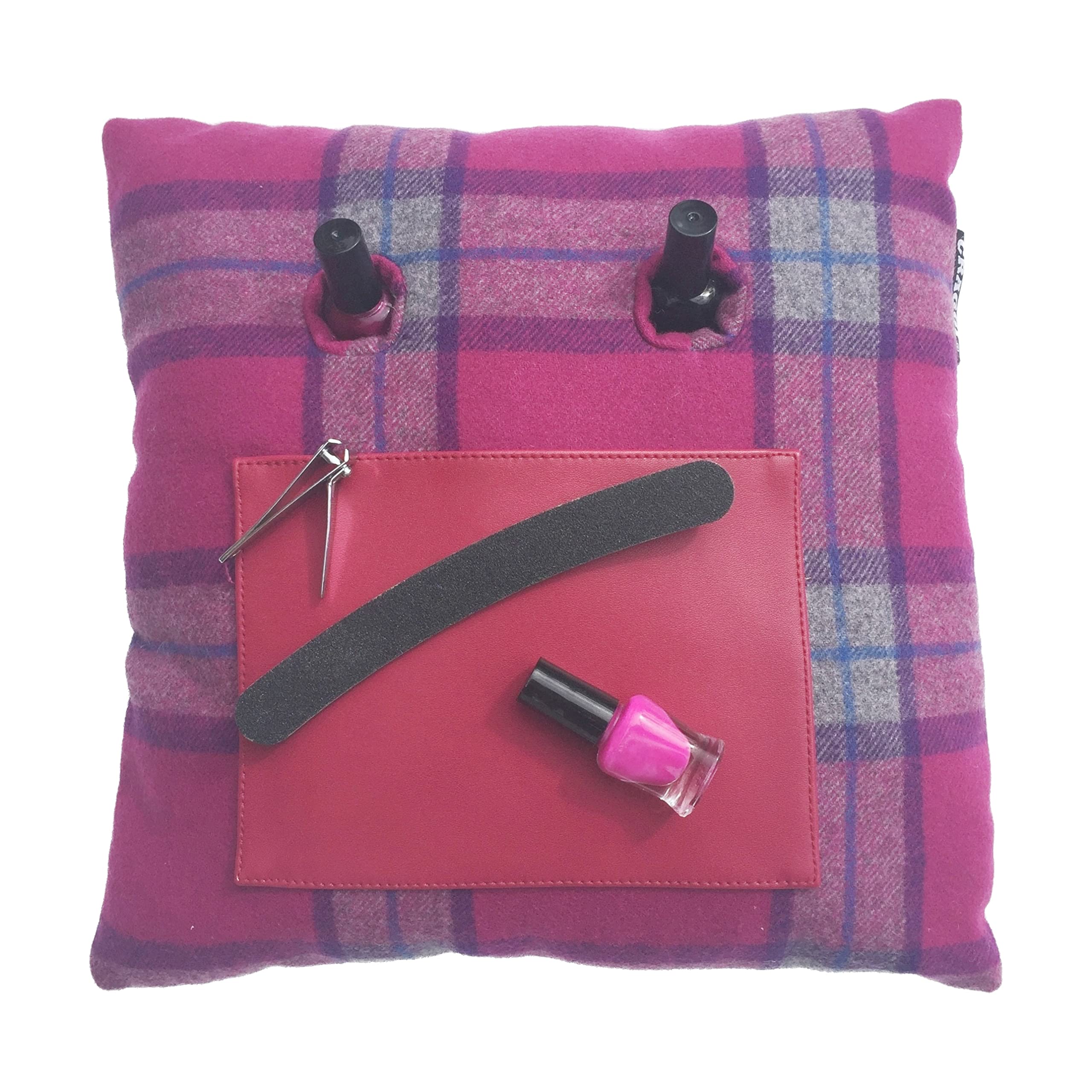 Manicure Cushion,Nail Pillow,Hand Rest Pink Tweed Pamper Beauty Gift