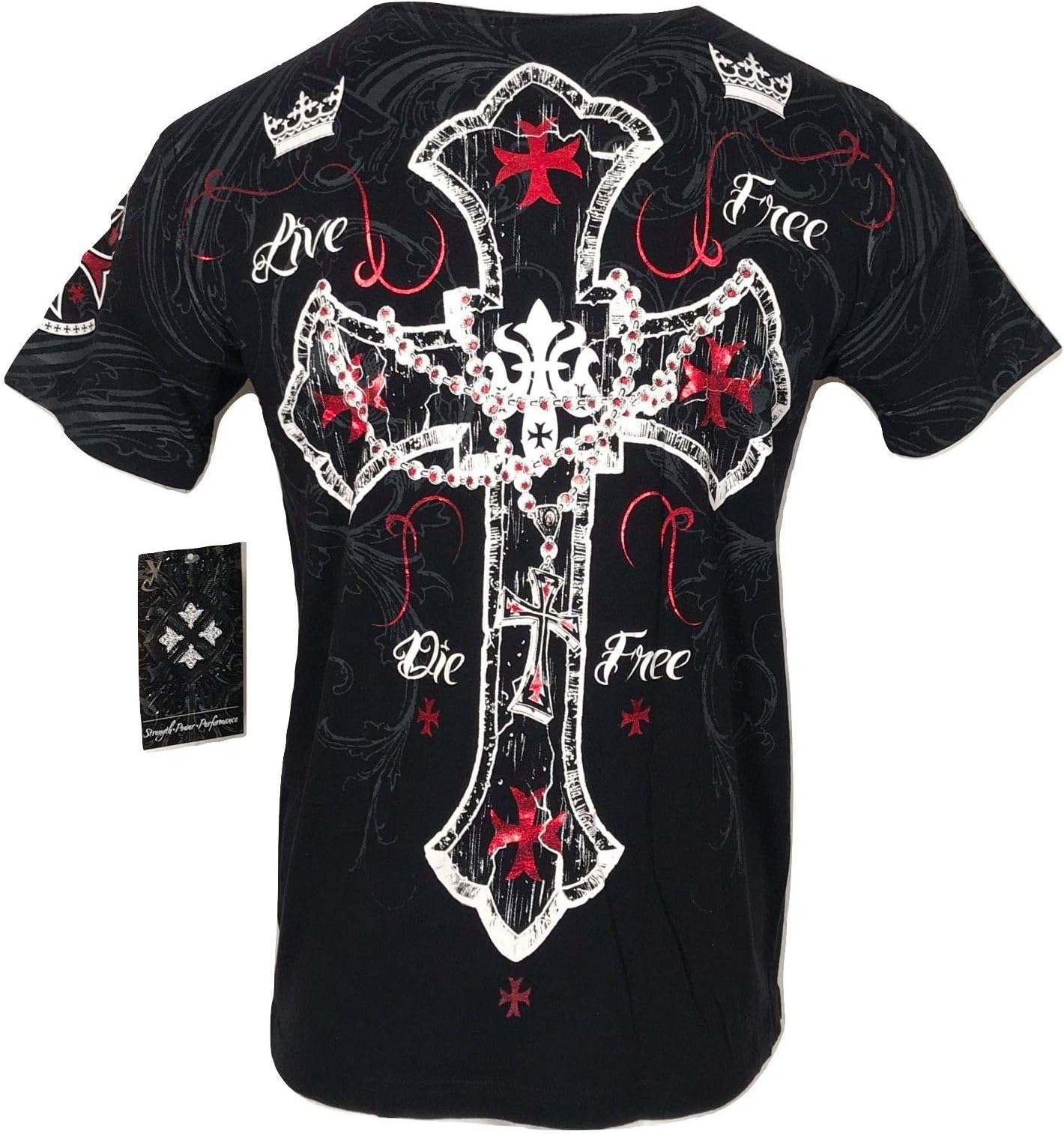 by Affliction Men T-Shirt Glorious Tattoo Biker MMA Gym S-4X $40