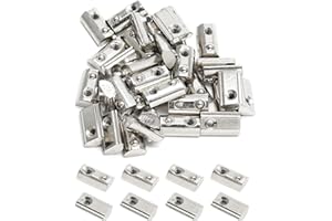 Rierdge 12 Pcs 4040 Series M6 Half Round Roll in Spring T Nuts, Roll in Spring Loaded T Nut for European Standard 40 Series 8mm T-Slot Aluminum Extrusion Profile