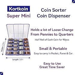Kortkoin 2pcs Mini Coin Holder for Car, Coin
