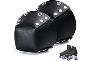 2 PCS Roller Skate Toe Cap Guard Protectors, Roller Skate Toe Guards, PU Leather Skate Toe Guards, Accessories for Roller Ska