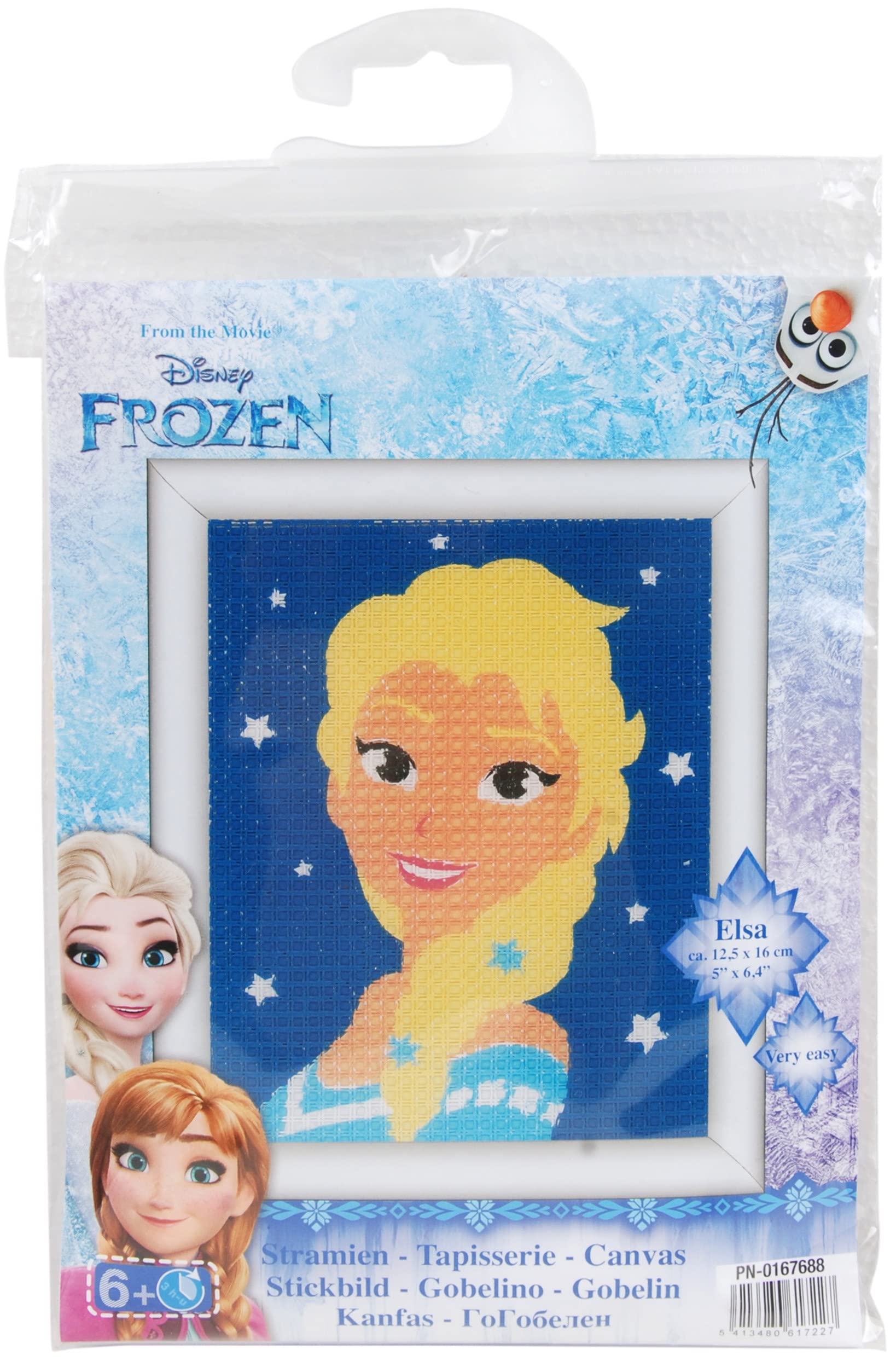 Vervaco Tapestry Kit: Frozen-Elsa, Cotton, Multi-Colour, 7.5 x 1 x 7.1 cm