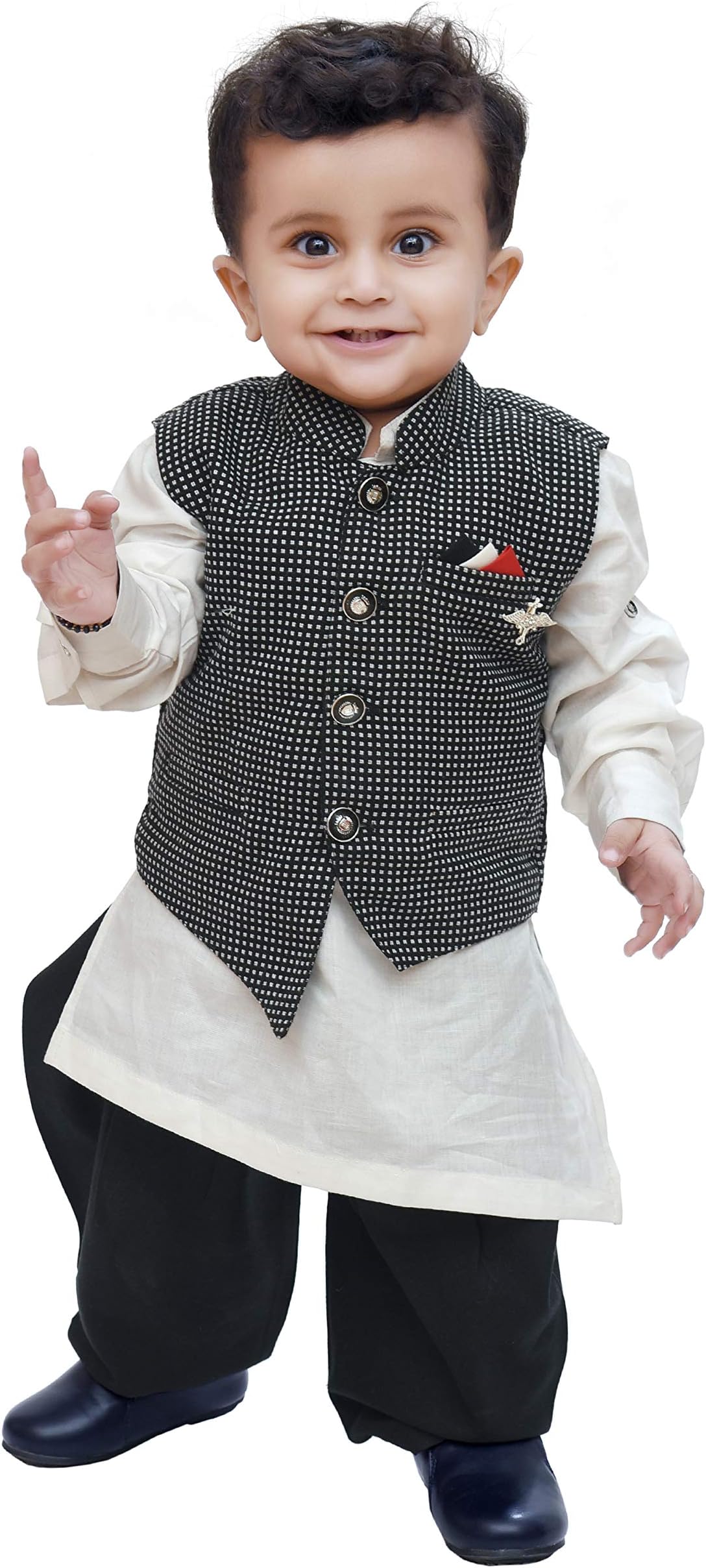 Munna Munni Pathani Suit Set For Boys with Jacket