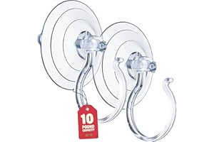 SEWANTA Christmas Wreath Hanger For Glass Front Door [Set of 2] Giant Suction Wreath Hanger, Hang Large or Heavy Wreaths Securely on Glass Doors and Windows up to 10 Lbs - Heavy Duty Wreath Holders - USA Made