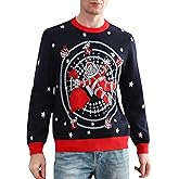 Runhit Ugly Christmas Sweater for Men and Women, Unisex Funny Xmas Holiday Pullover Knit Jumper, Novelty Party Outfit Gift
