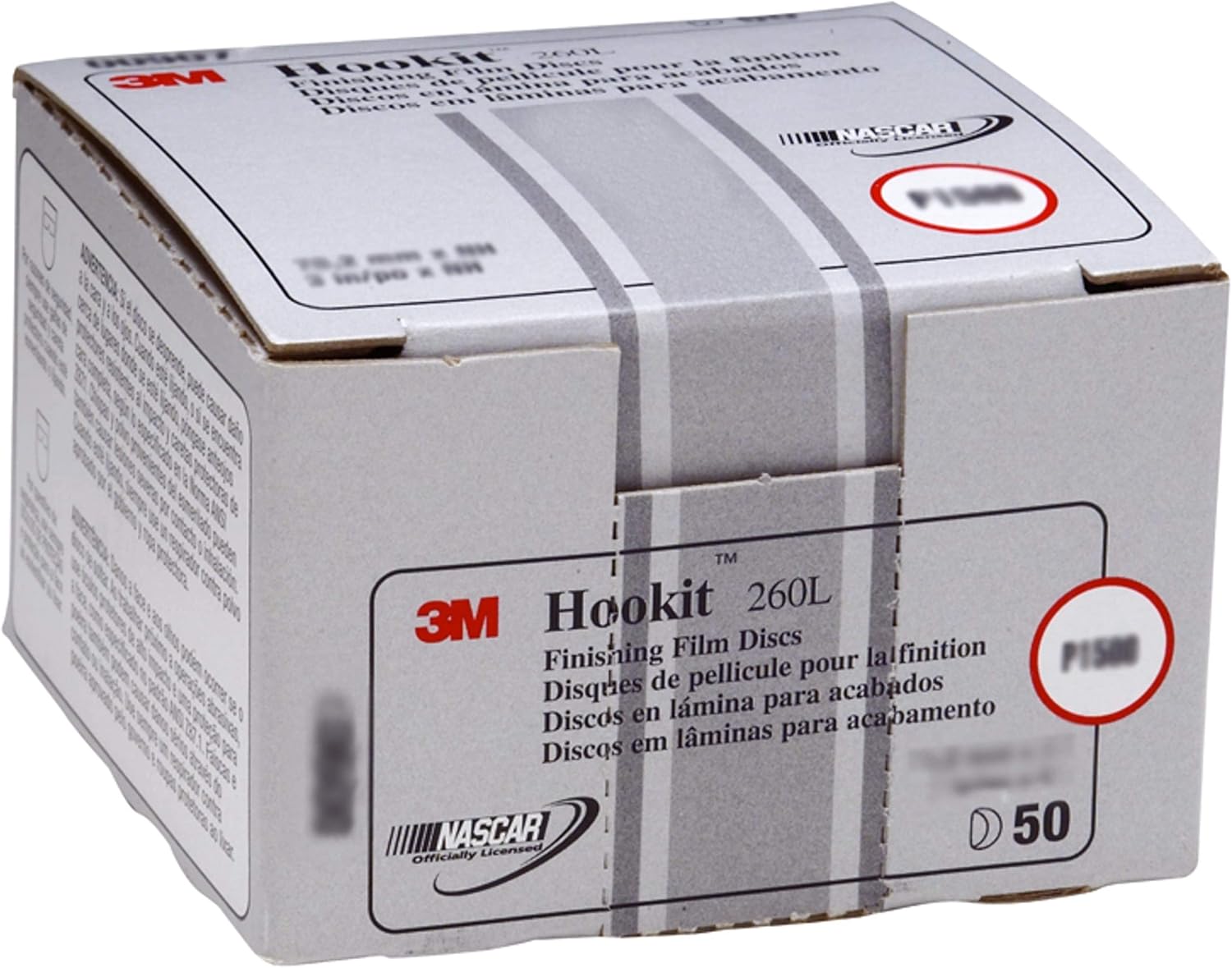 3M Hookit Finishing Film Abrasive Disc 260L, 00968, 6 in, P1200, 100 discs per carton