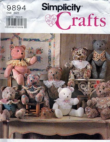 teddy bear sewing pattern simplicity