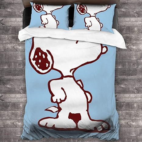 Amazon スヌーピー Snoopy 2 ボックスシーツ シーツ マットレスカバー 寝具カバーセット 布団カバー 3 点セット 掛けふとんカバー ベッドカバー ベッドシーツ 柔らかな触感 和式兼用 吸汗 吸水速乾 抗菌 防臭 耐久性高い 丸洗い 着脱簡単 寝具カバーセット