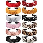 VELSCRUN Headbands for Women 12 Pack Head Bands Womens Hair Knotted Headband for Women Knot Head Bands Womens Hairbands Elastic Turban Boho Bandeau Hair Fashion Headbands for Washing Face