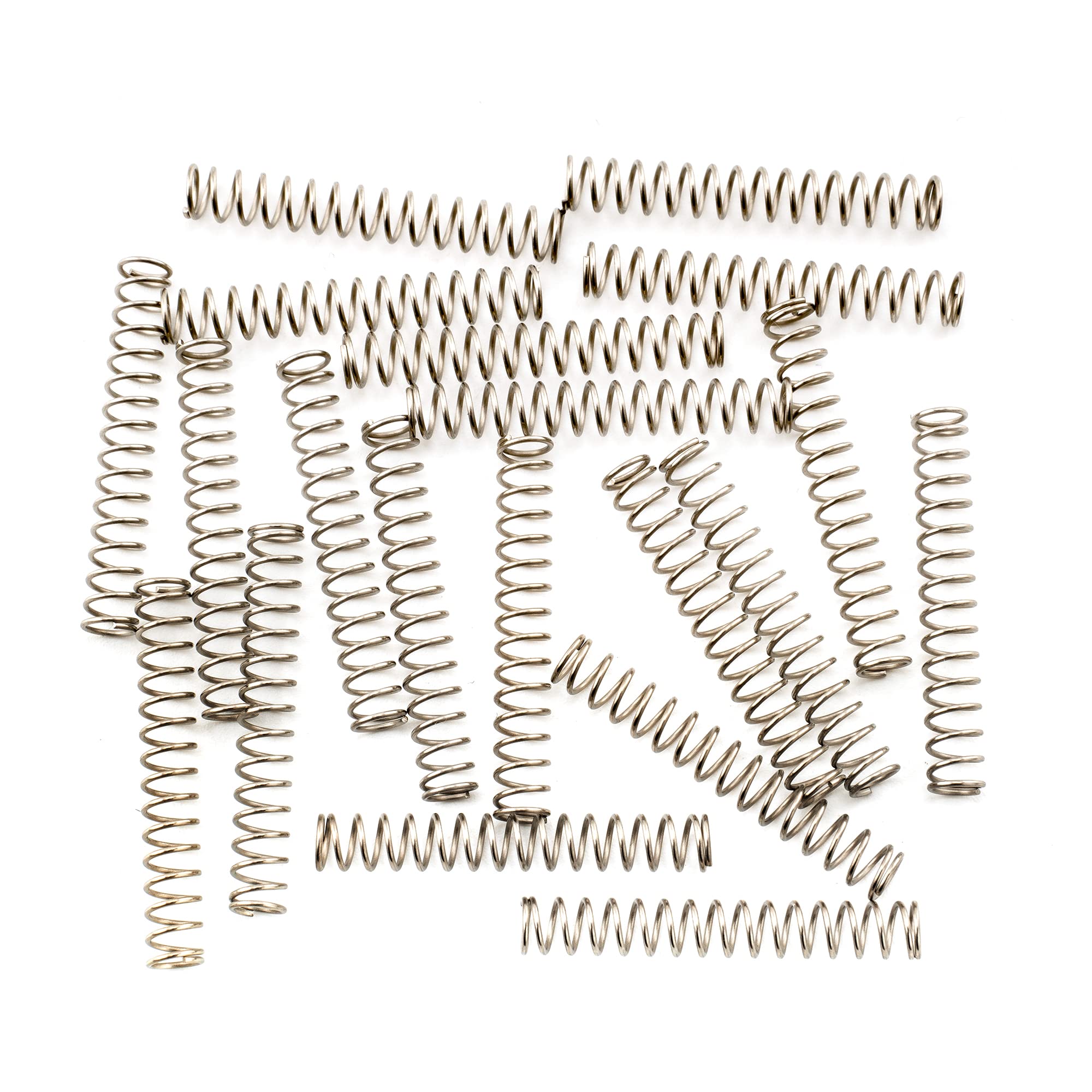 Musiclily Pro 4.5X30mm Stainless Steel Springs for Electric Guitar Bass Bridge Saddle, Original Color (Set of 20)