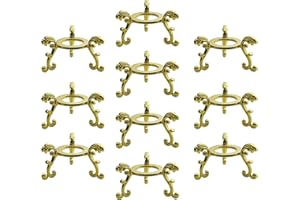OmyLens 10Pcs Gold Crystal Ball Stand for Displaying Crystal Glass and Natural Rocks, Sphere Display Holder, for 40mm-80mm Sphere or Stone