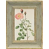 Sapowerntus Vintage 4x6 Picture Frame Gold Line Sage Green Distressed Photo Frames Set Antique Real Glass Wall Hanging Tabletop Display Home Decor Retro Shabby Chic Unique Gift